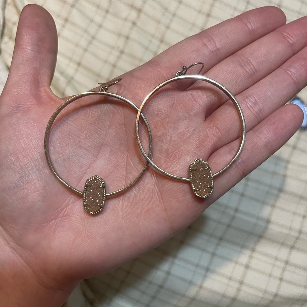 Kendra Scott druzy earrings gold